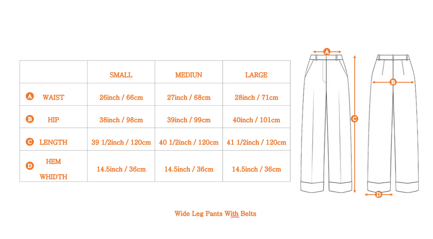 White wide leg pants with belts