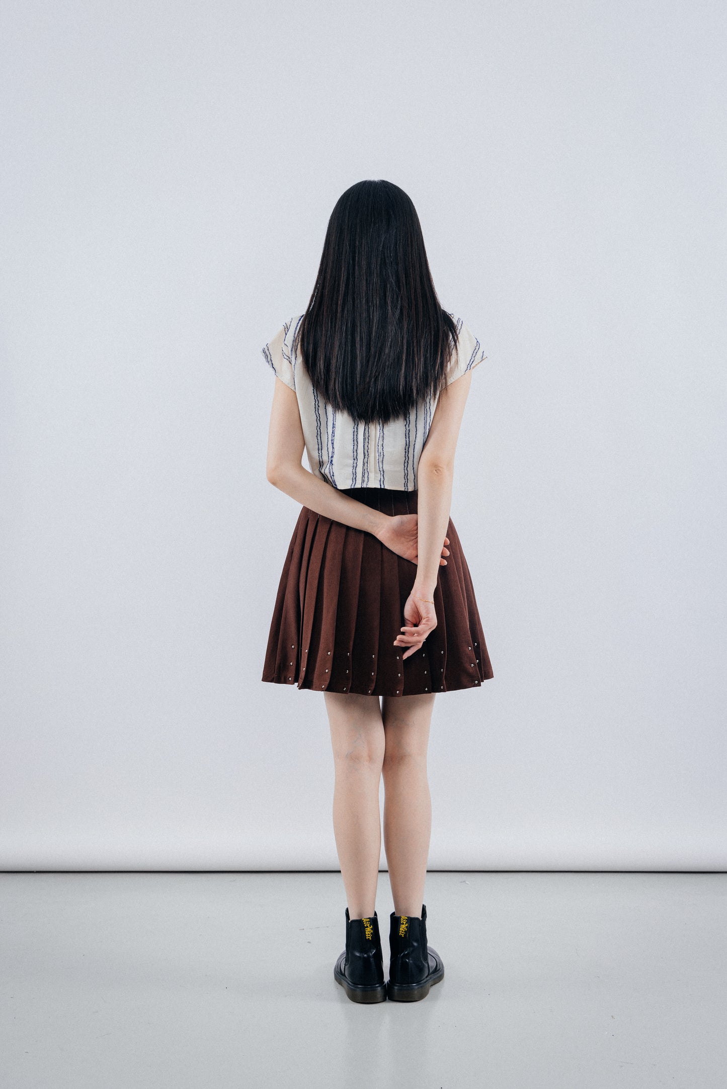 Pattern Cropped Shirt