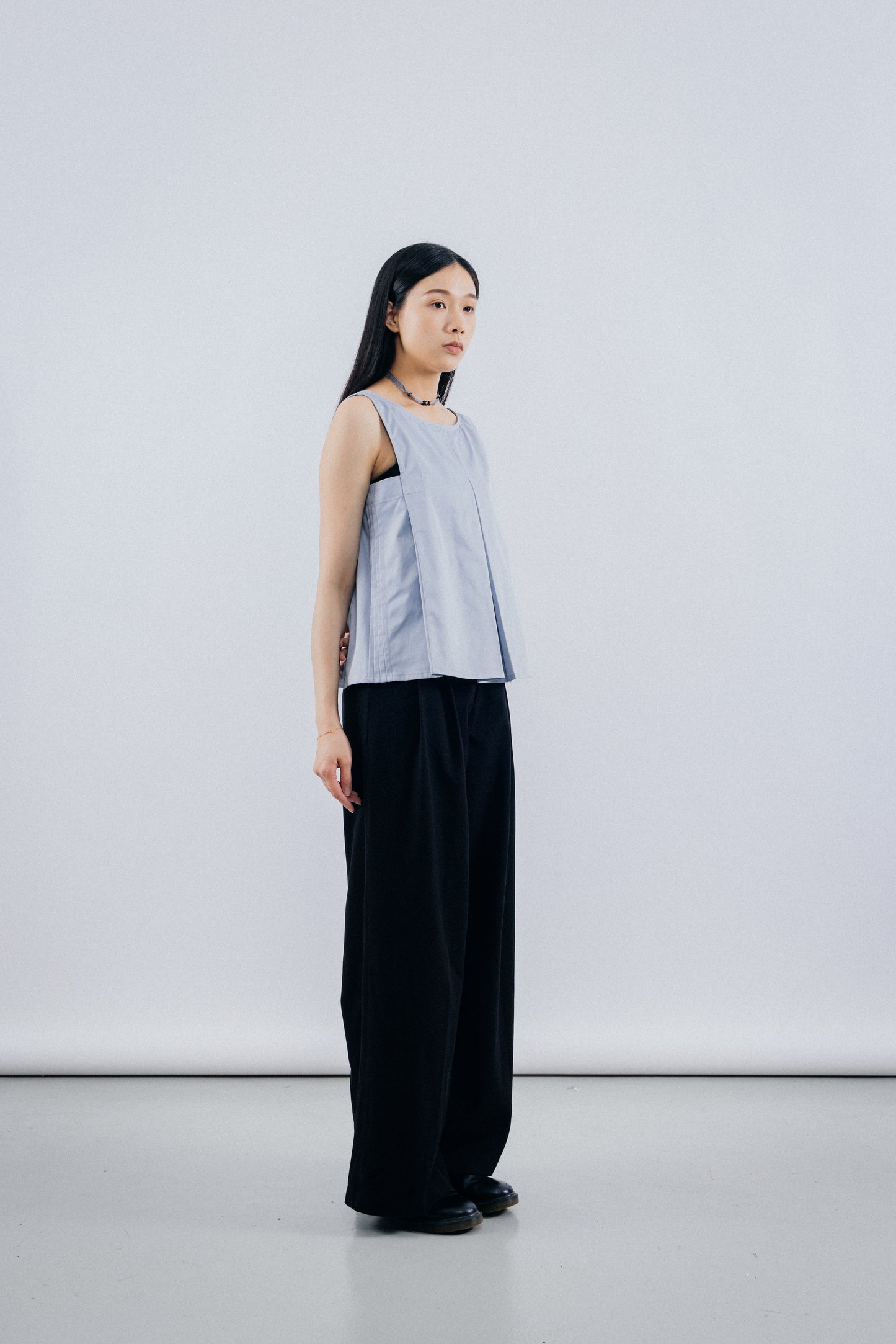Blue Two ways V - lines Vest