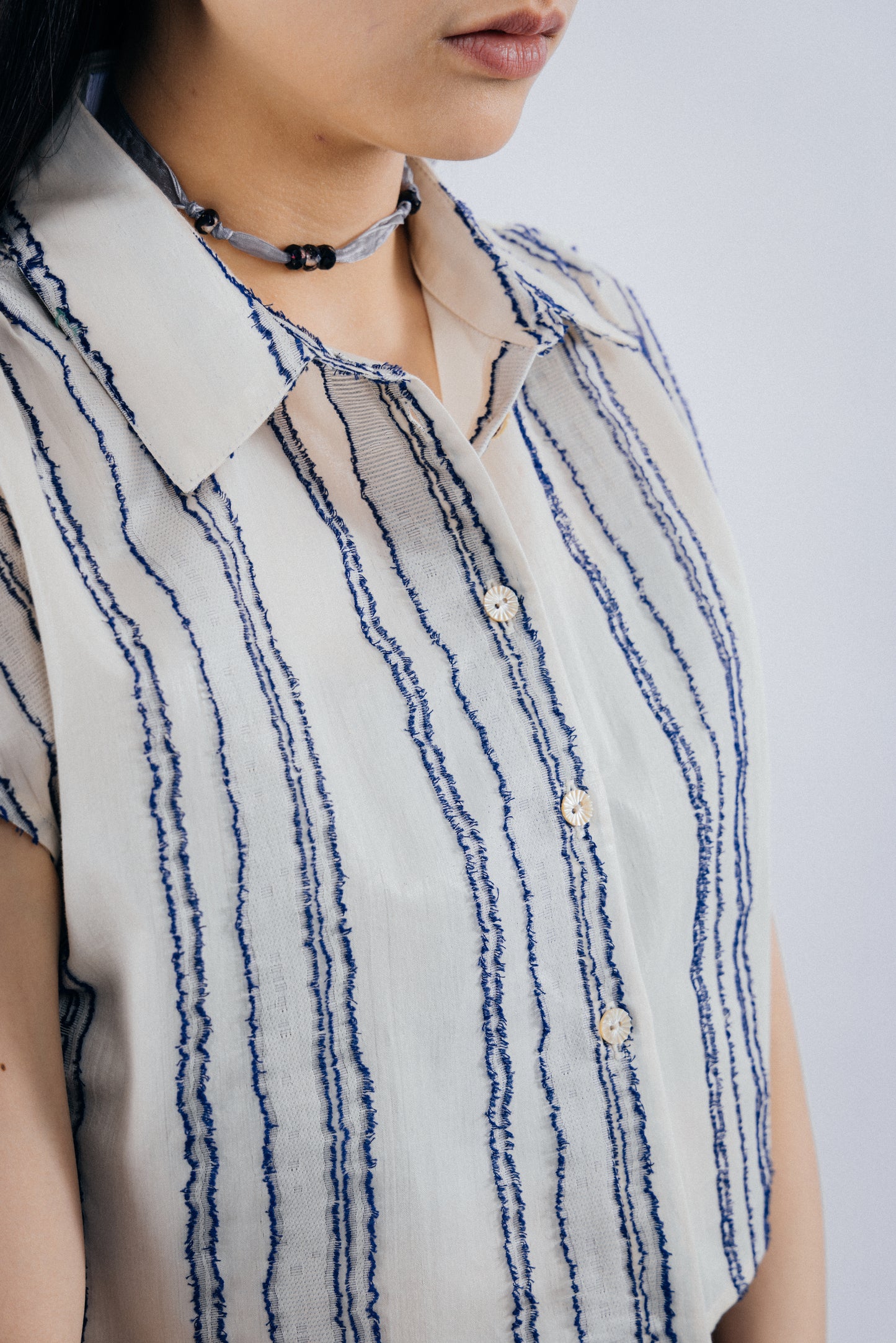 Pattern Cropped Shirt