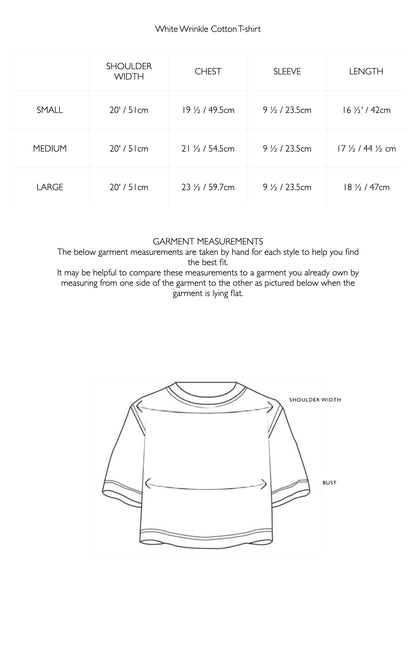 White Wrinkle cotton t-shirt