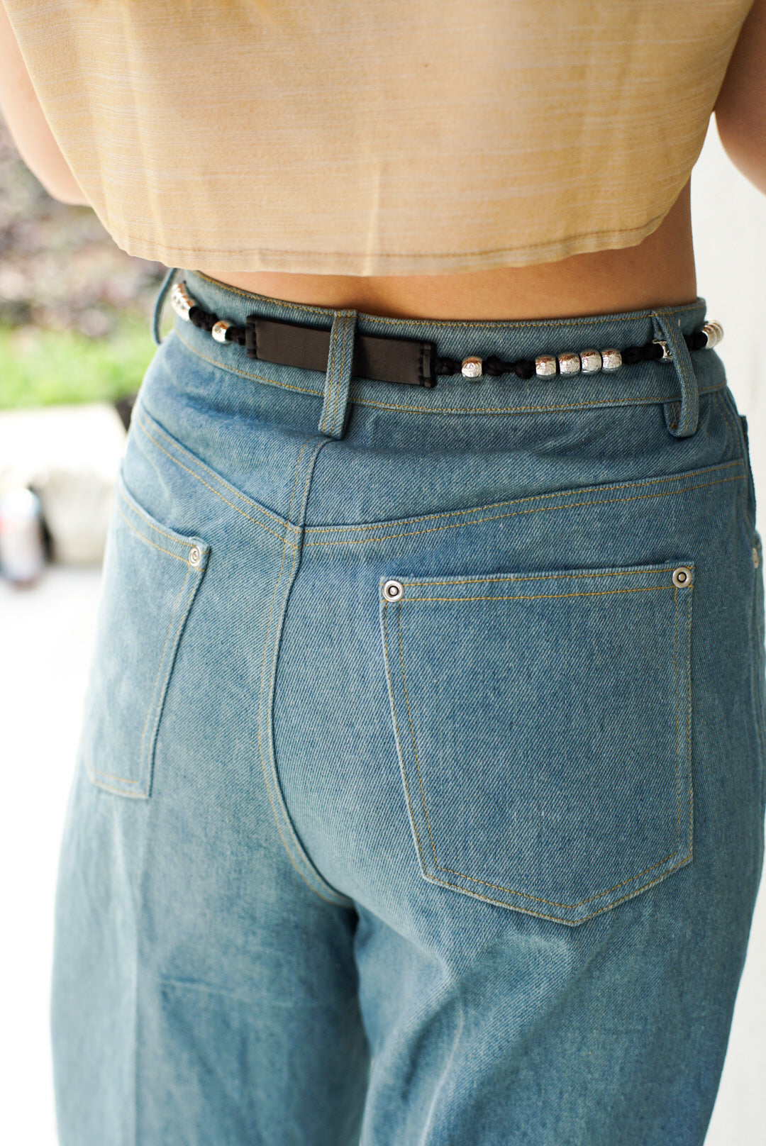 Washed Loose Flared Jeans