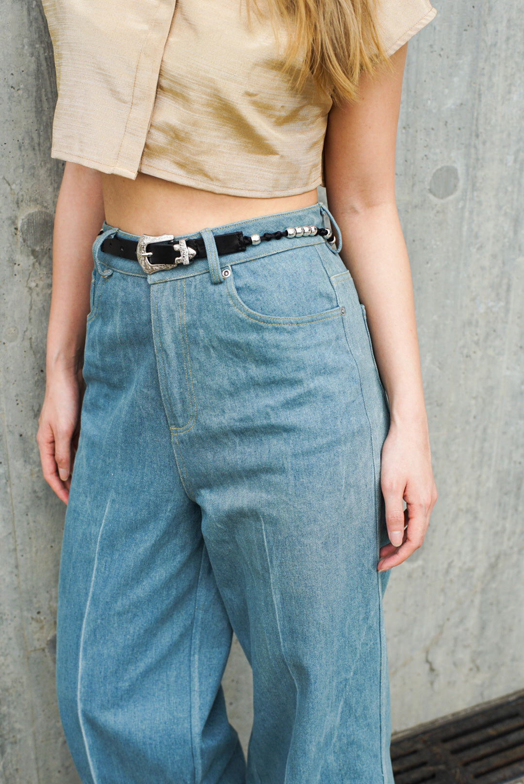 Washed Loose Flared Jeans