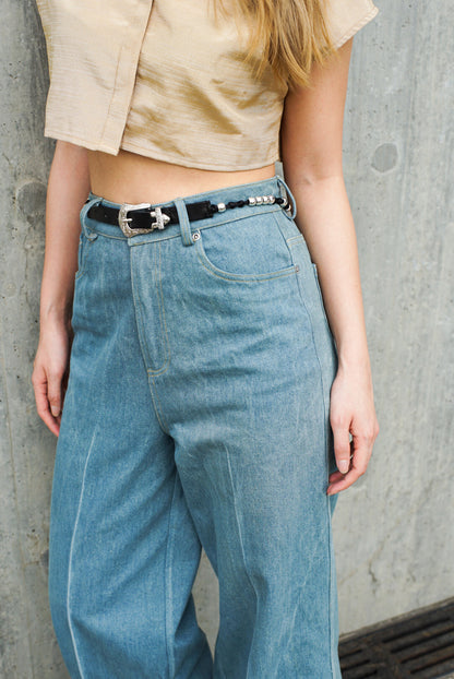 Washed Loose Flared Jeans