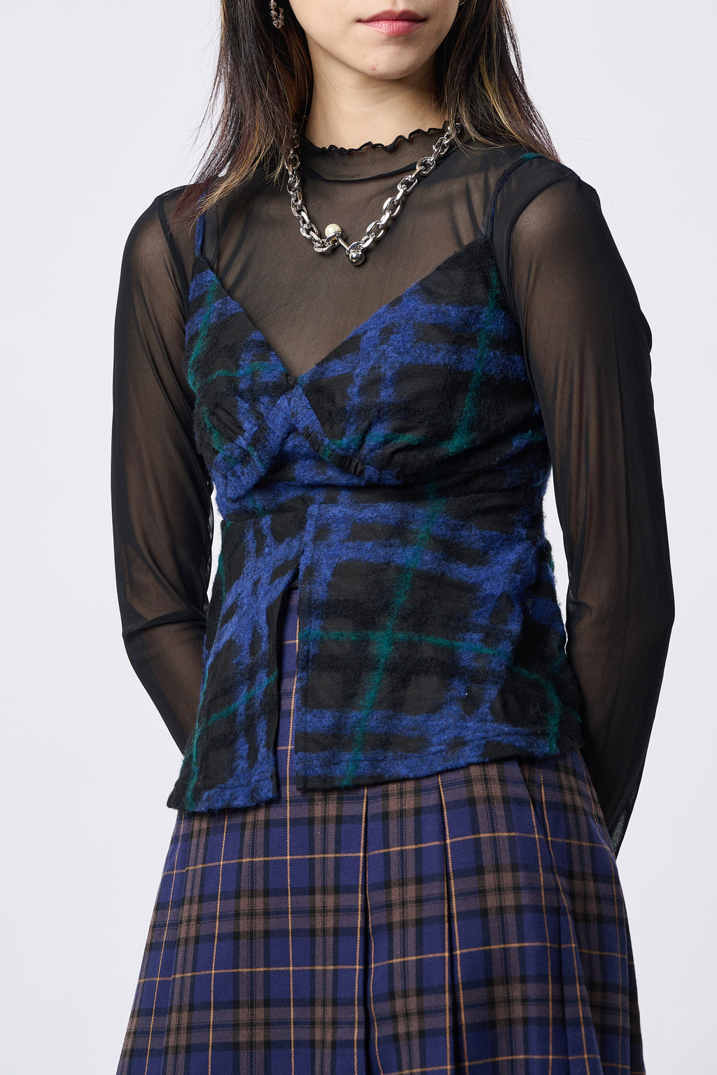 Wool Check Vest