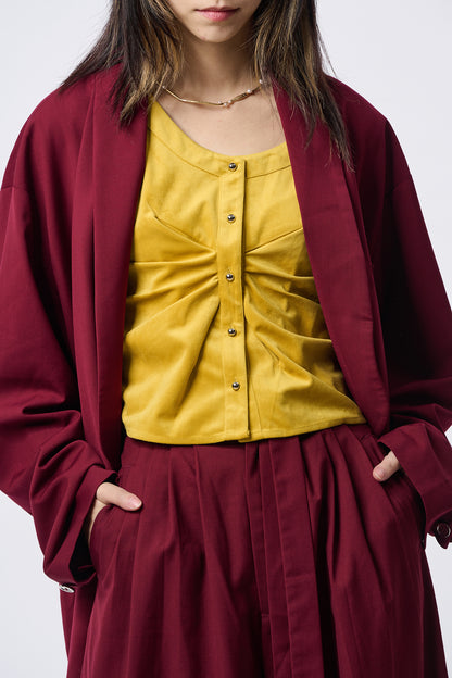 Yellow Velvet Waistcoat