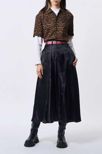 Purple Pleated Midi