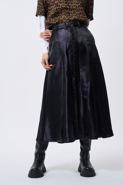 Purple Pleated Midi