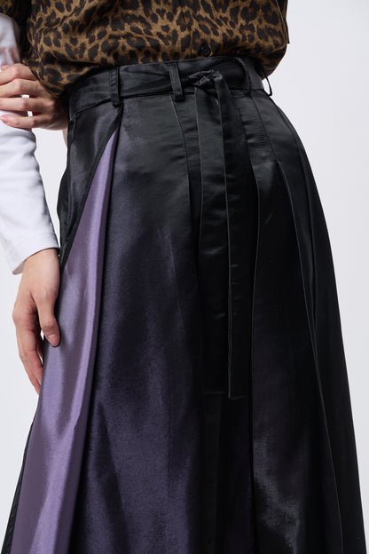 Purple Pleated Midi