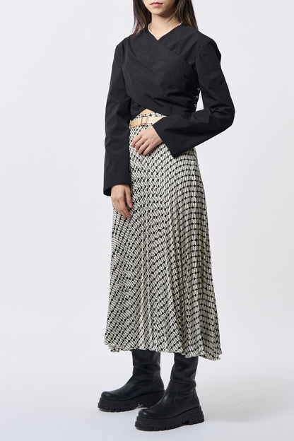 Black Pleated Shirt