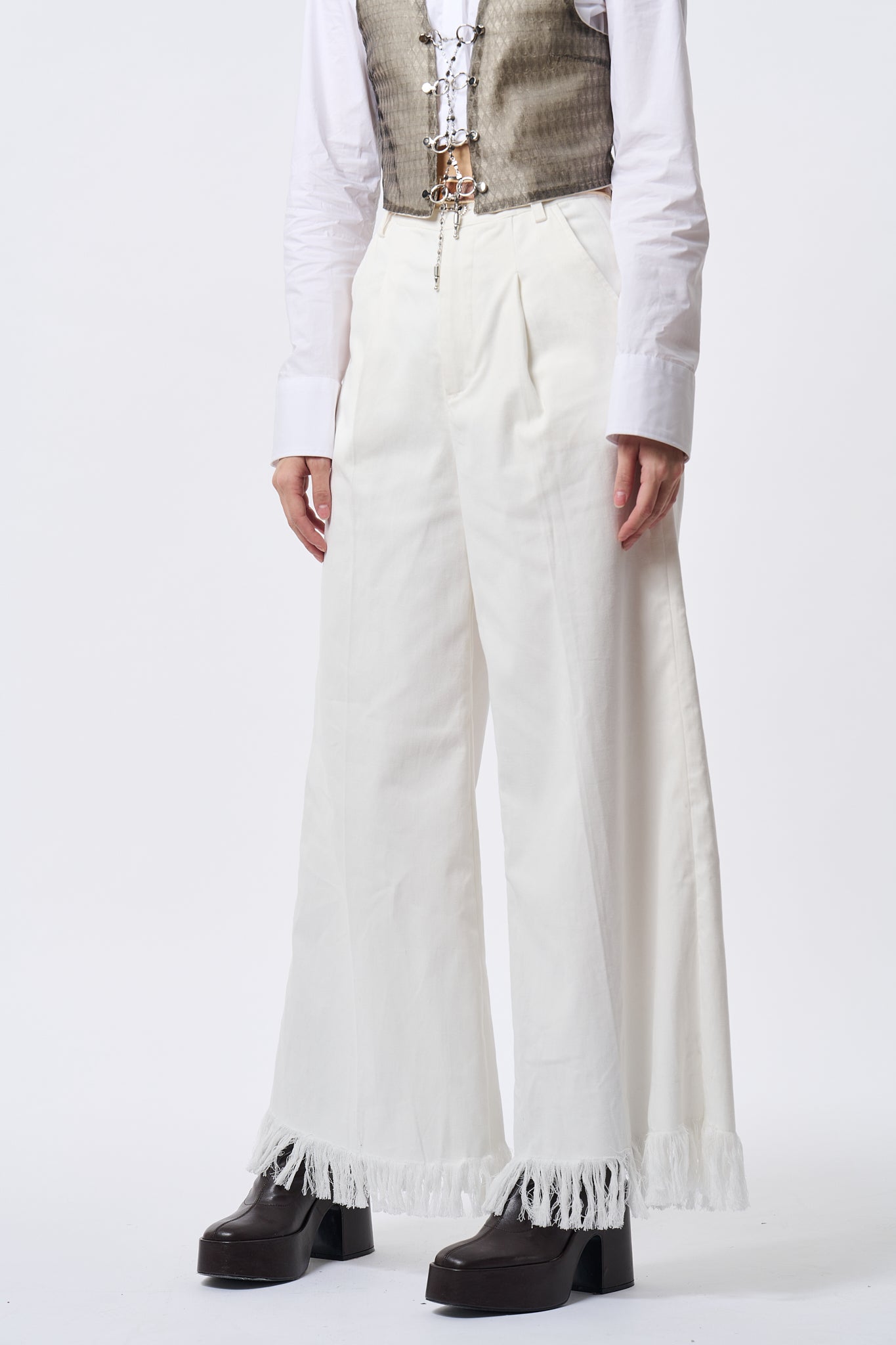 Fringe Cotton Pants