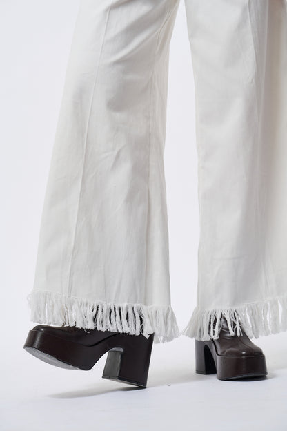 Fringe Cotton Pants