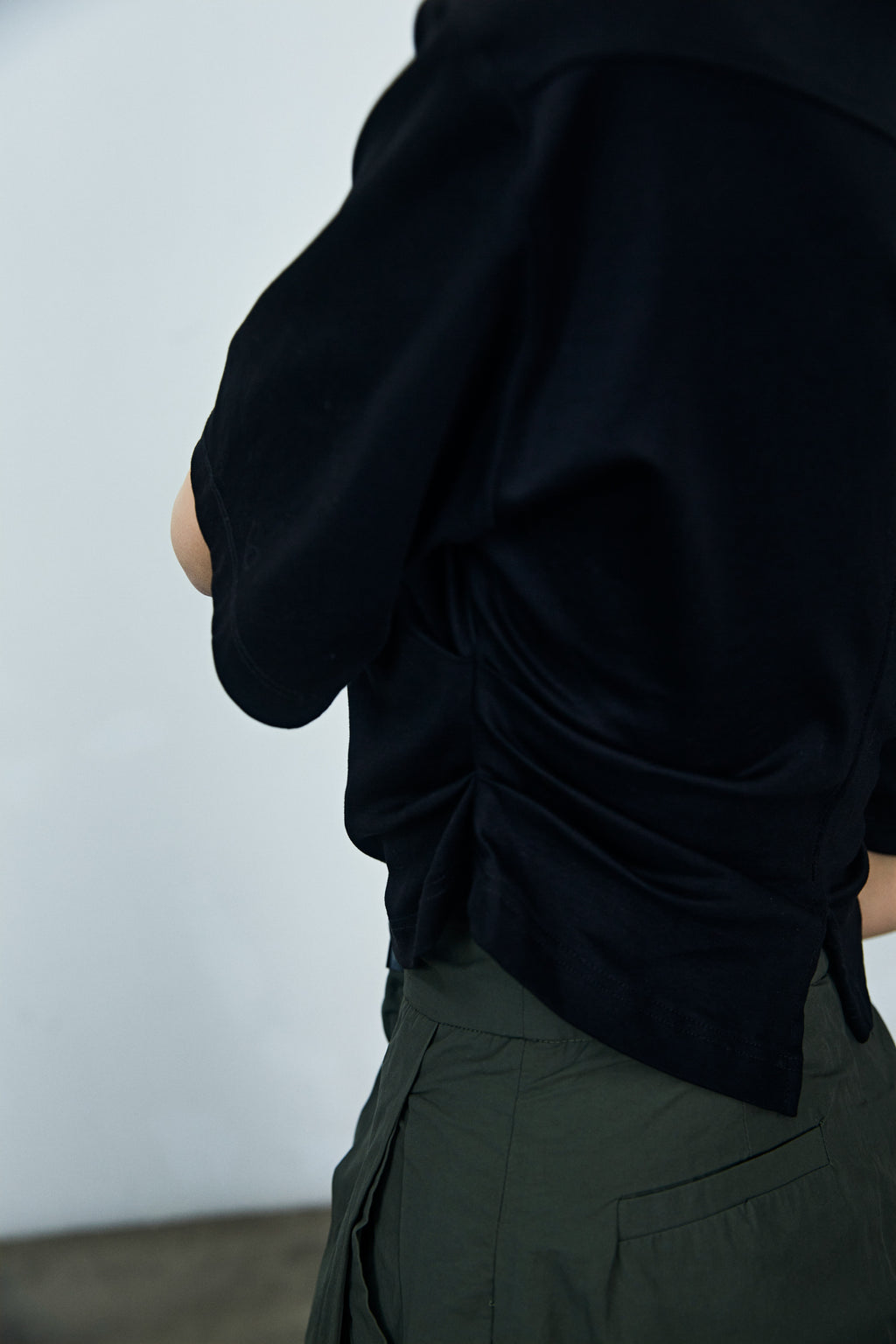 Black Wrinkle cotton t-shirt