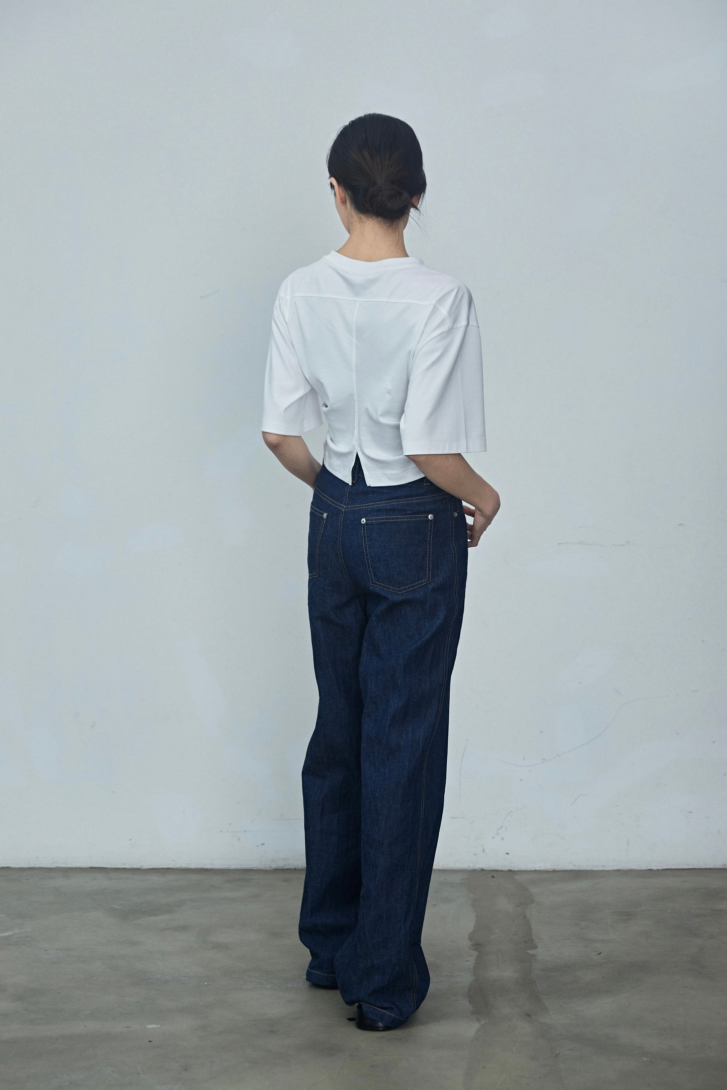 White Wrinkle cotton t-shirt