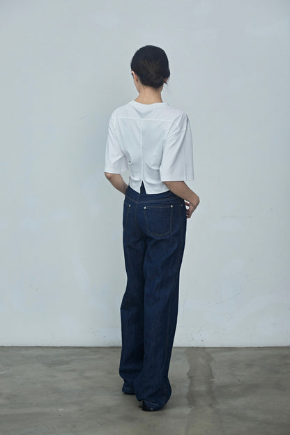White Wrinkle cotton t-shirt