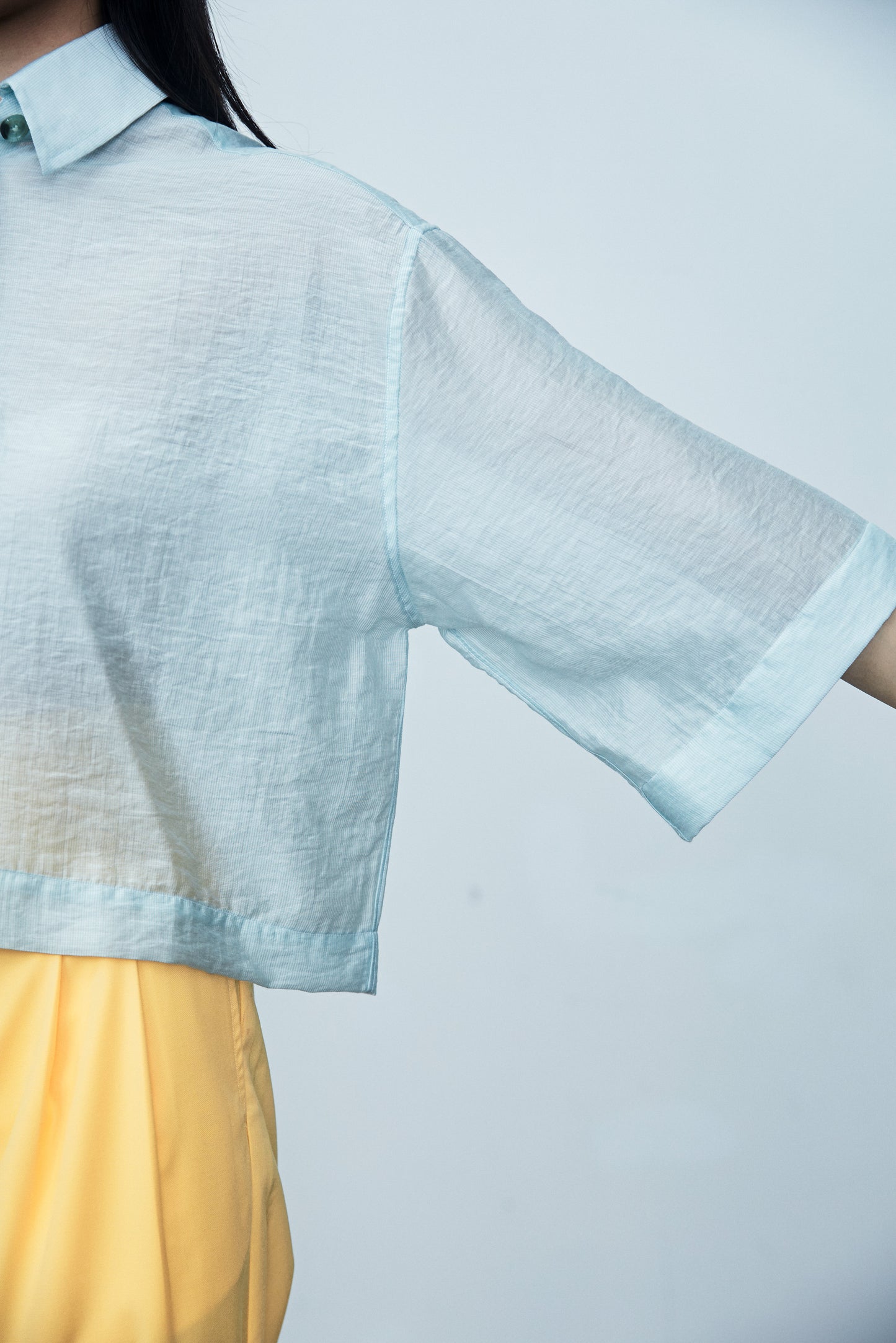 Green Short Sleeve Drop Shoulder Shirt