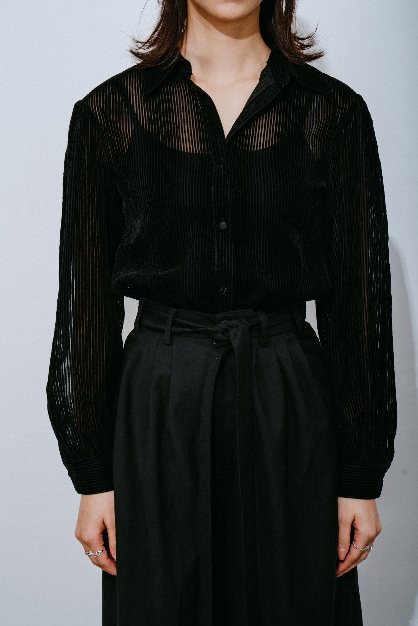 Semi-sheer Sliver Shirt