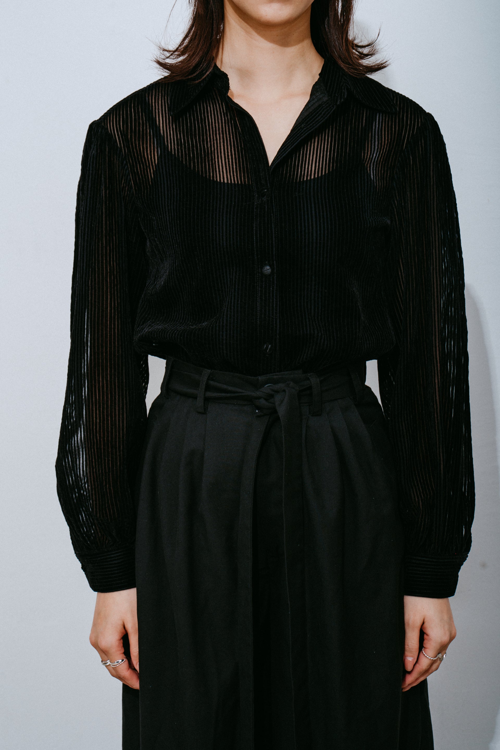 Semi-sheer Sliver Shirt