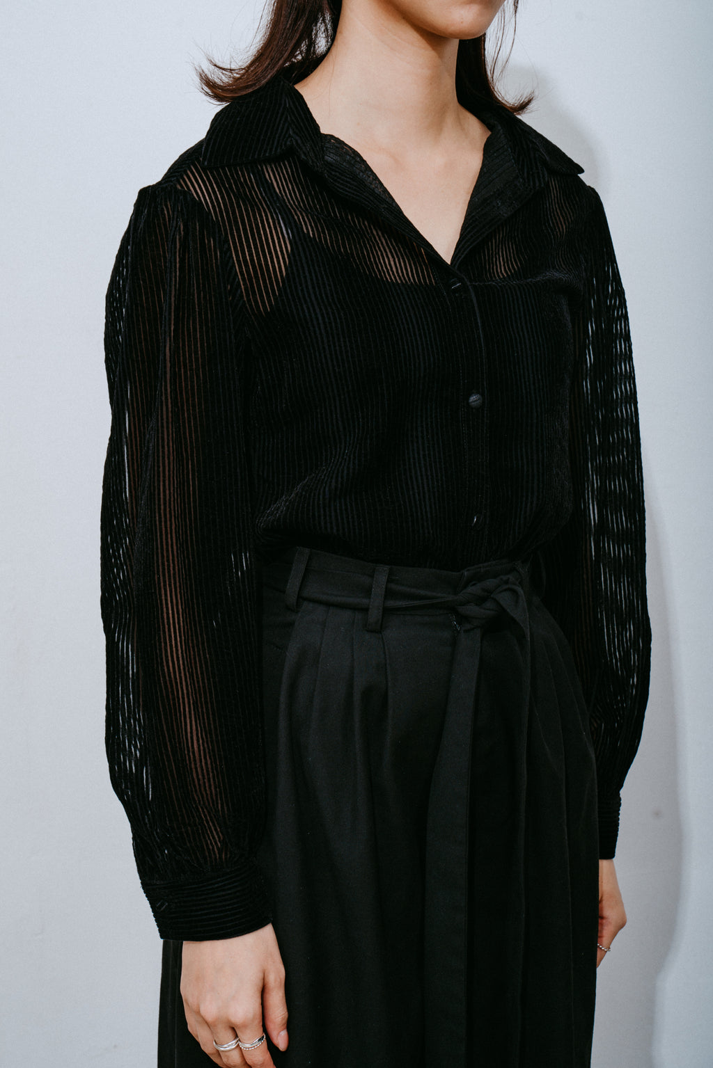 Semi-sheer Sliver Shirt