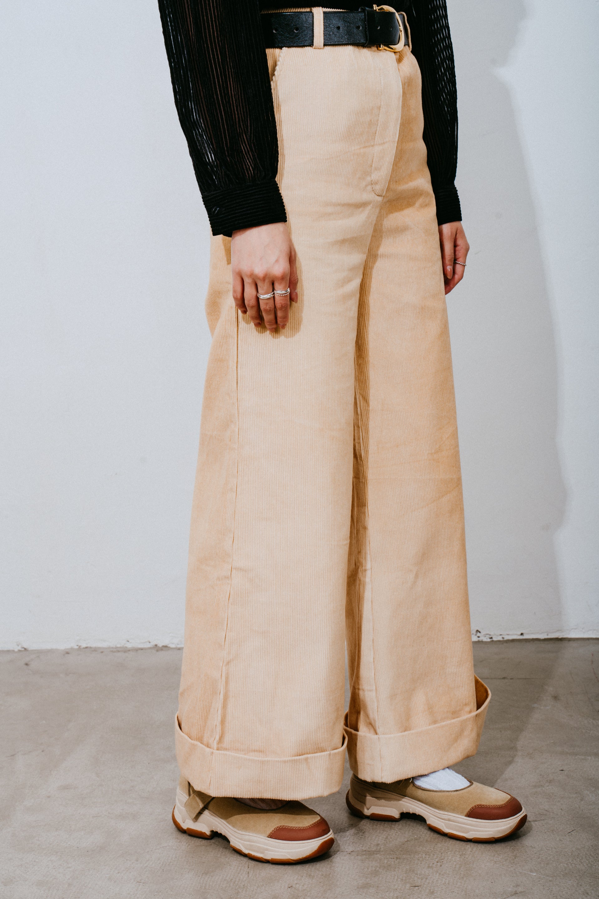 Corduroy Wide-Leg Trousers