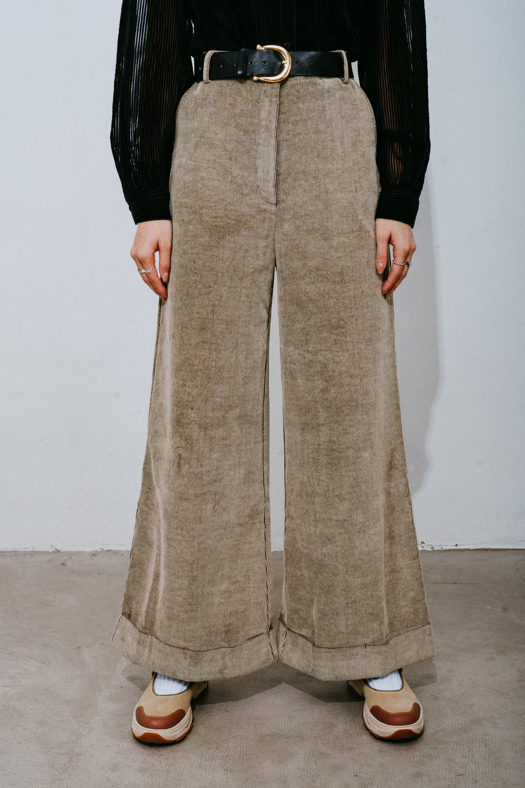 Corduroy Wide-Leg Trousers