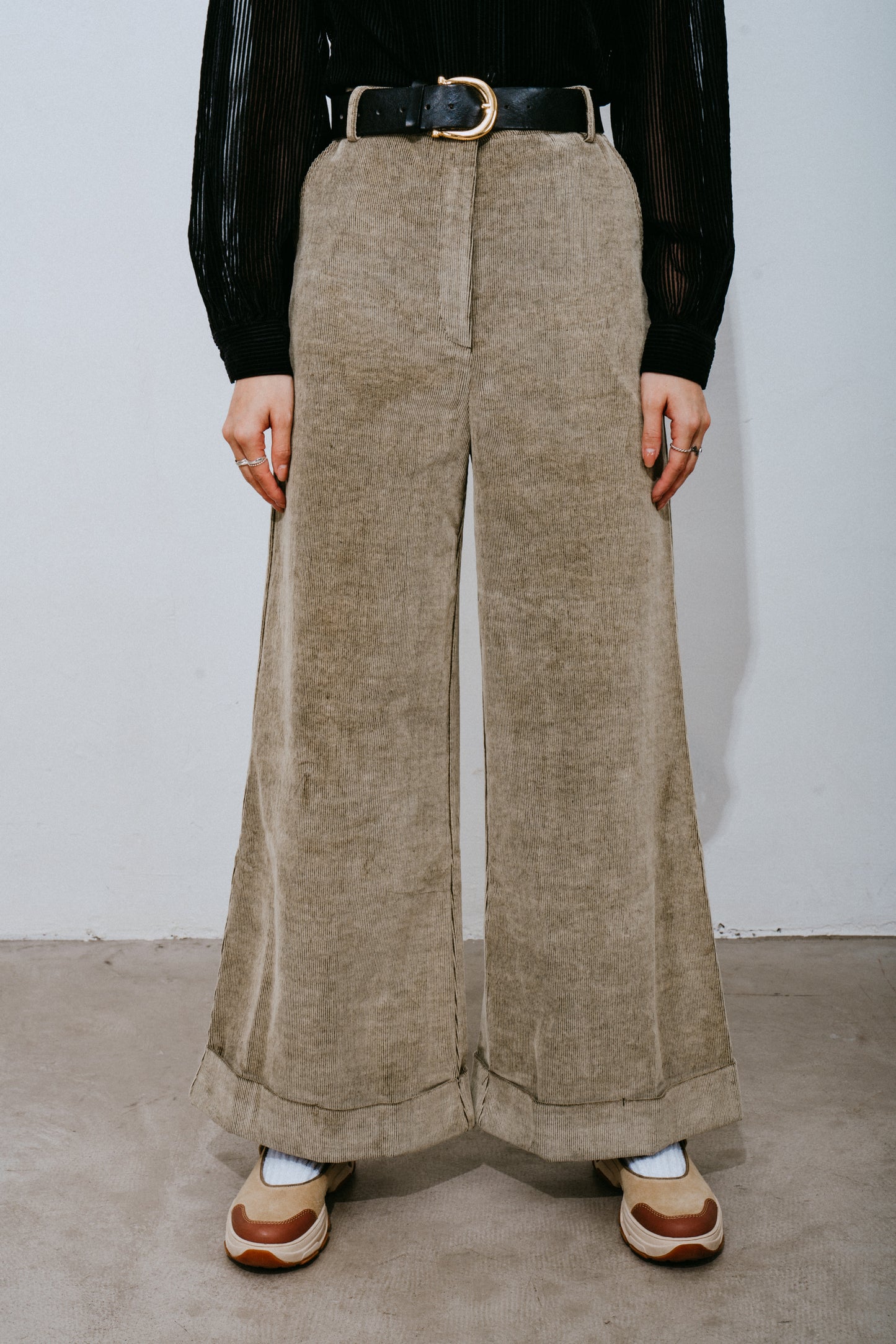 Corduroy Wide-Leg Trousers
