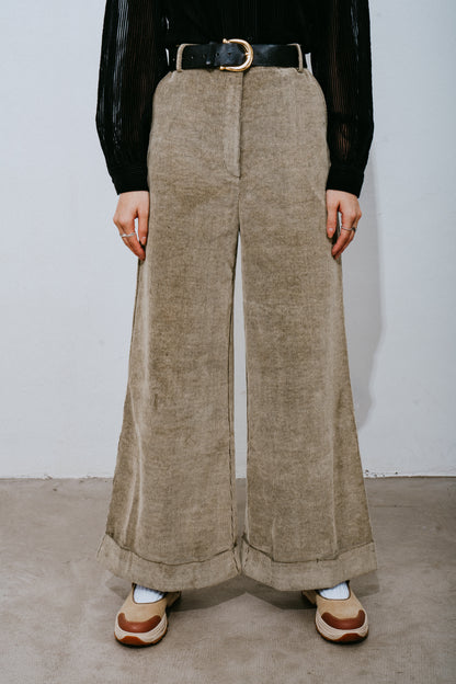 Corduroy Wide-Leg Trousers