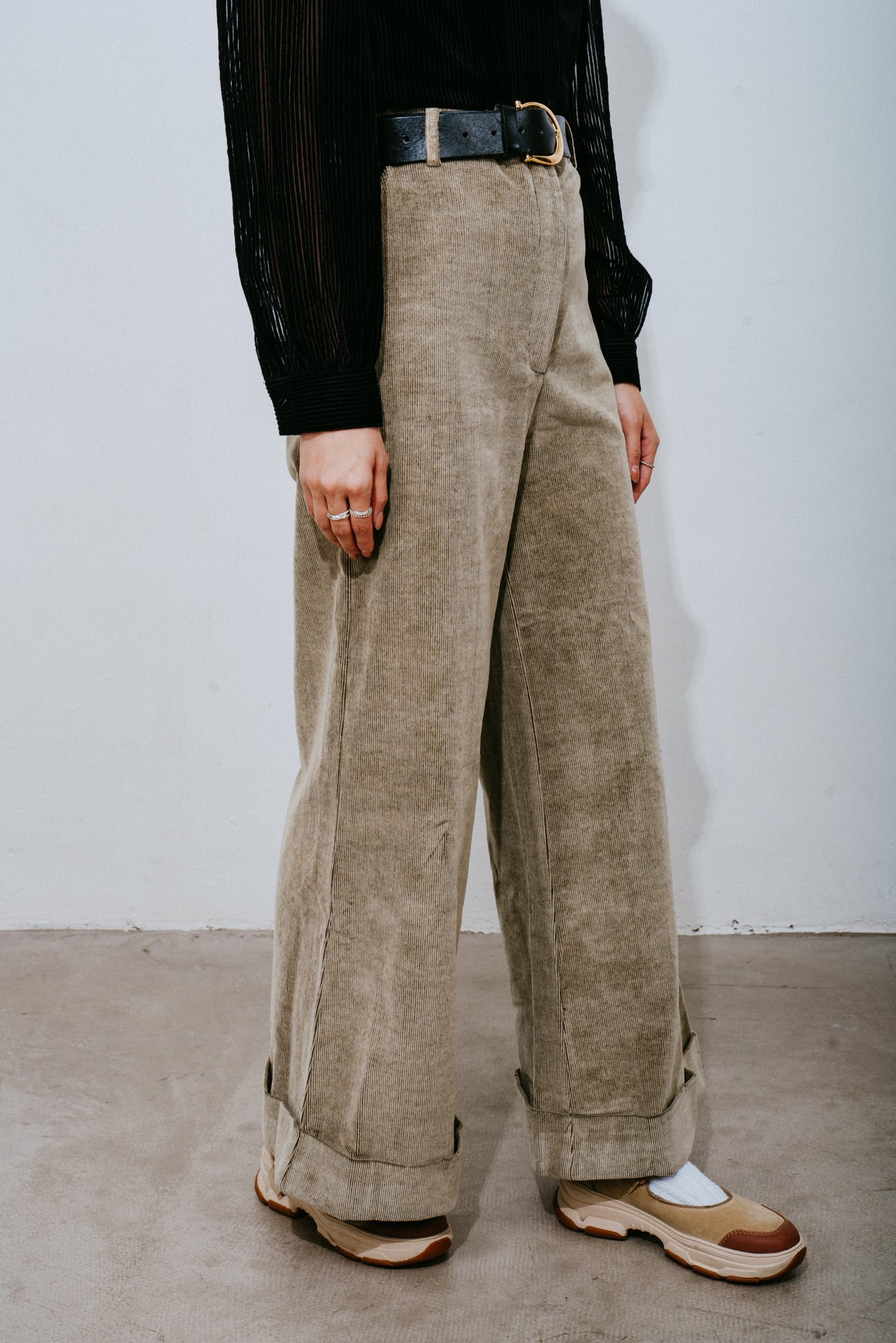 Corduroy Wide-Leg Trousers