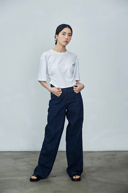 White Wrinkle cotton t-shirt