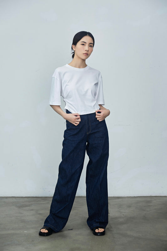 White Wrinkle cotton t-shirt