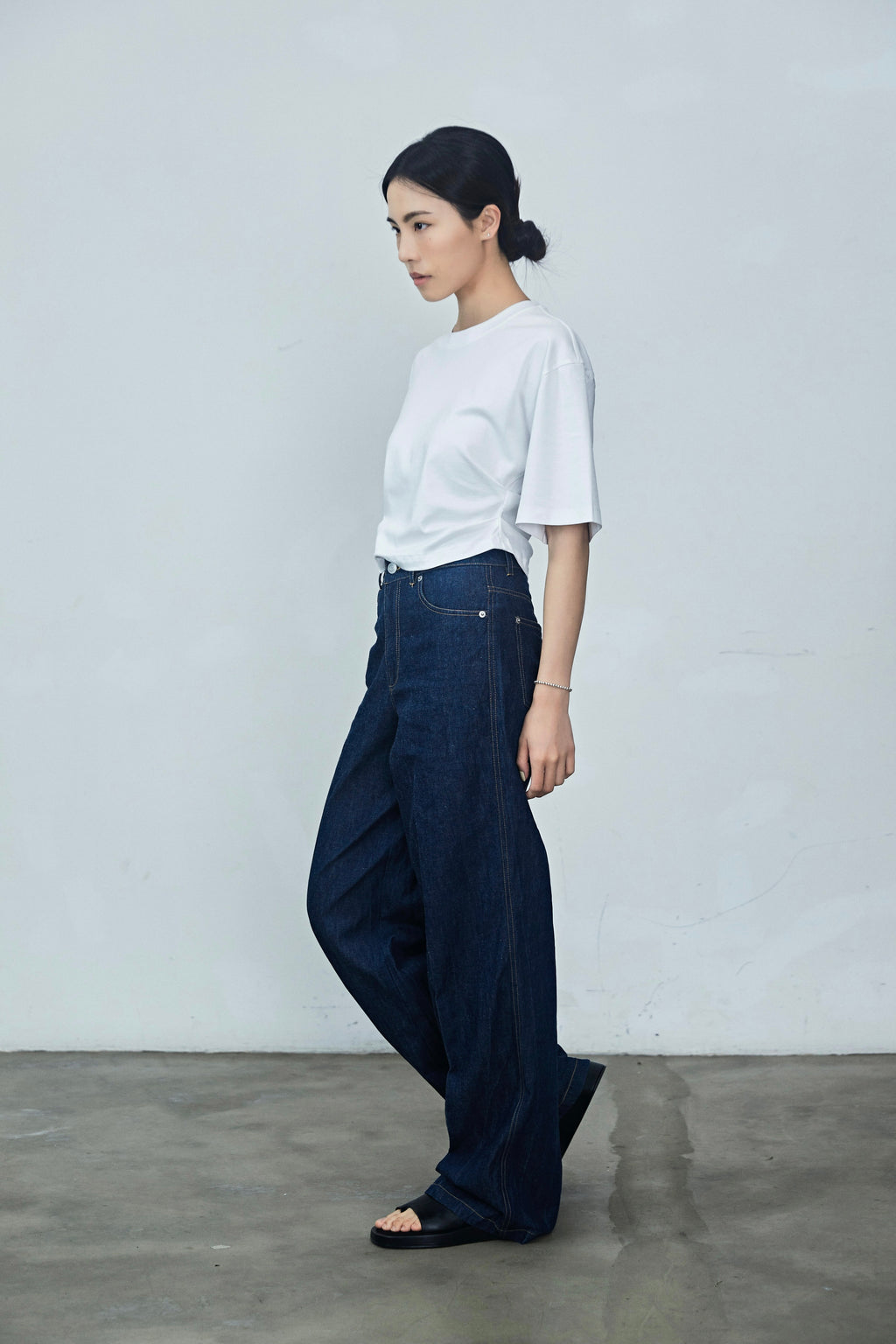 White Wrinkle cotton t-shirt