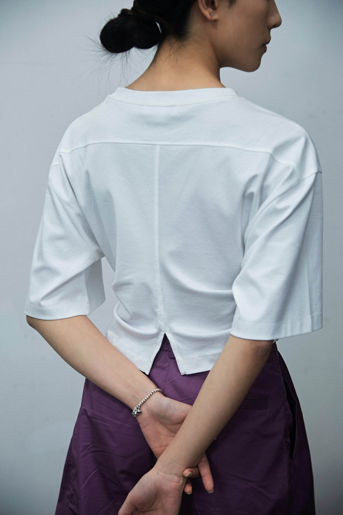 White Wrinkle cotton t-shirt