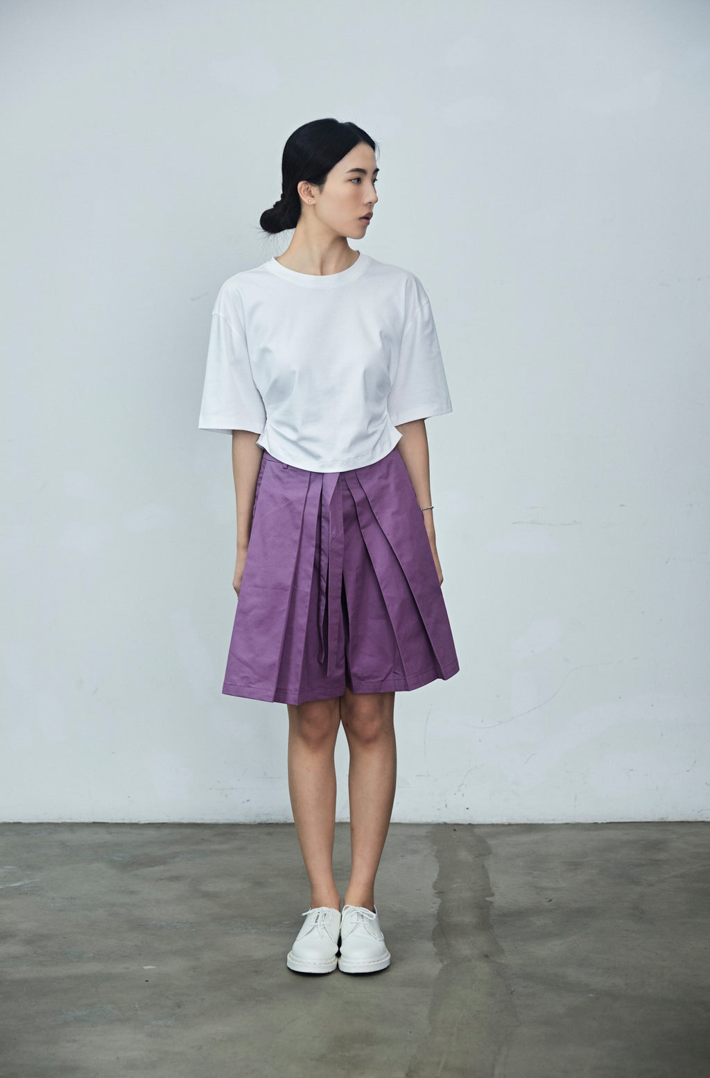 White Wrinkle cotton t-shirt