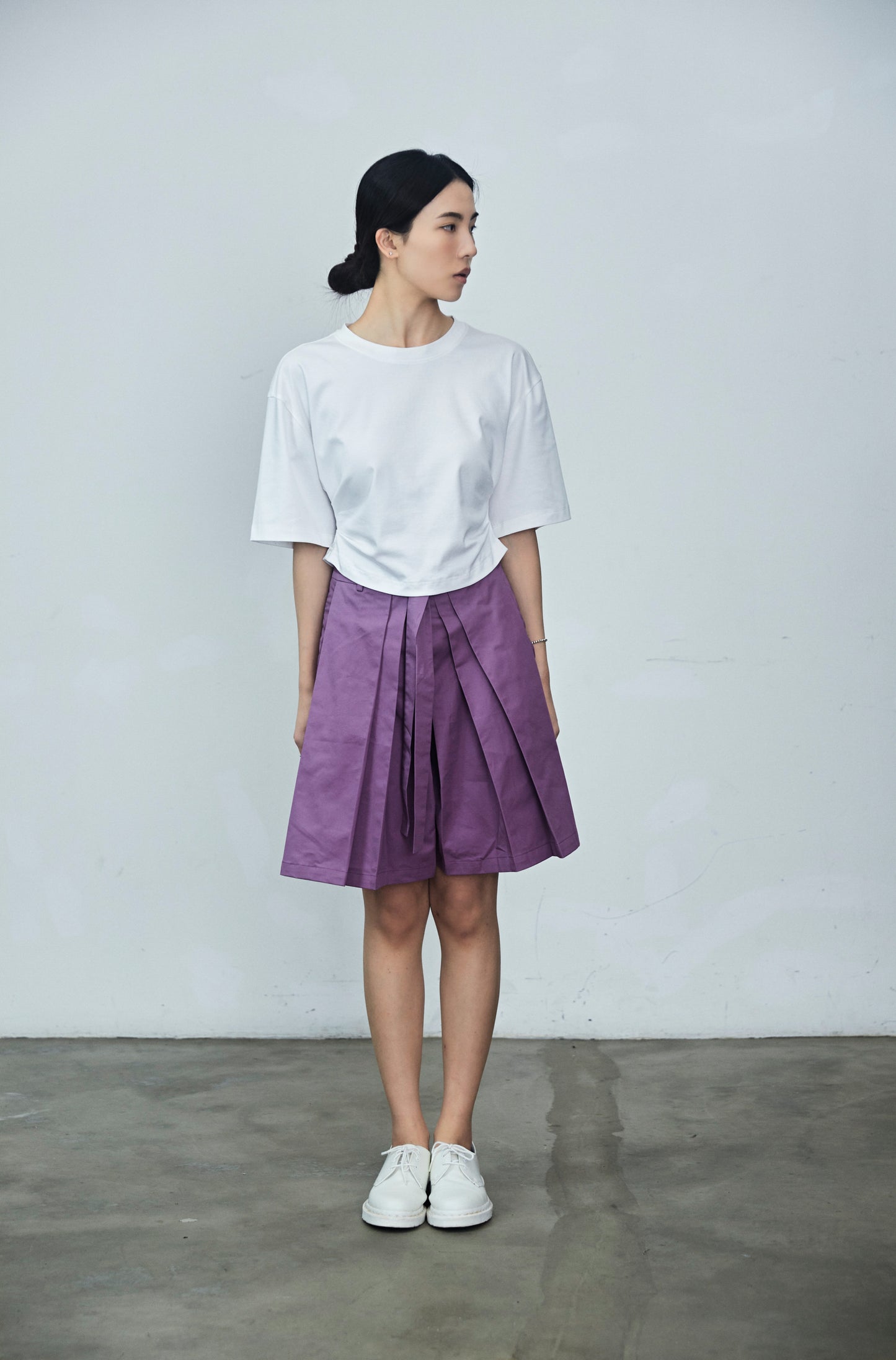 White Wrinkle cotton t-shirt