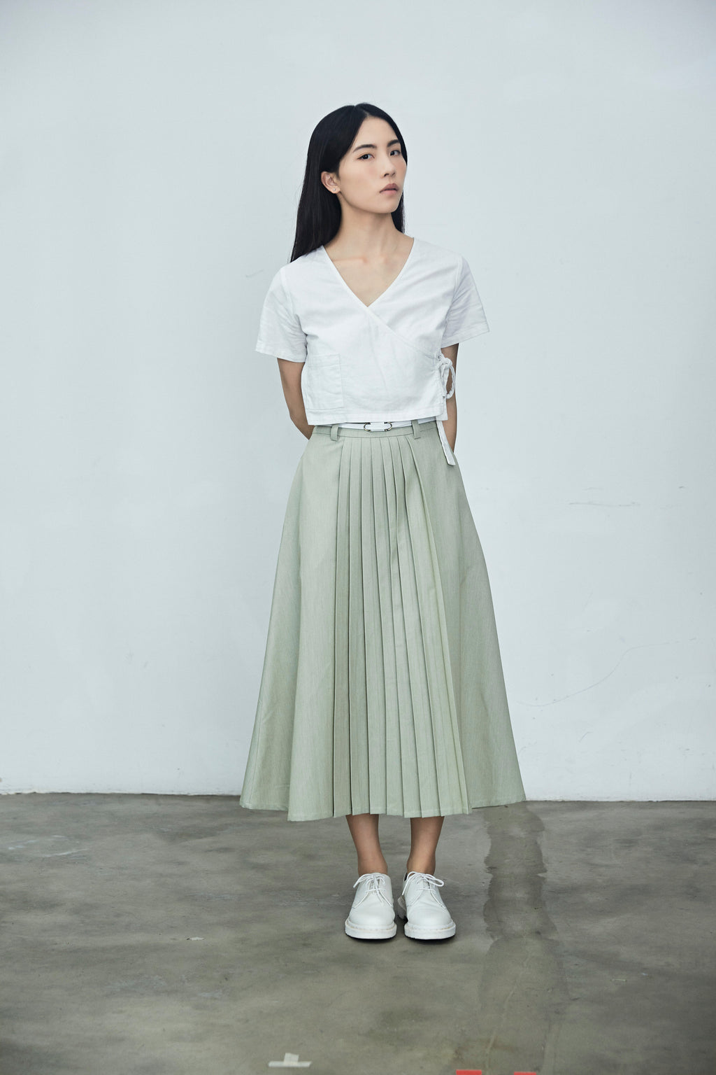 Mint Small Pleated Skirt