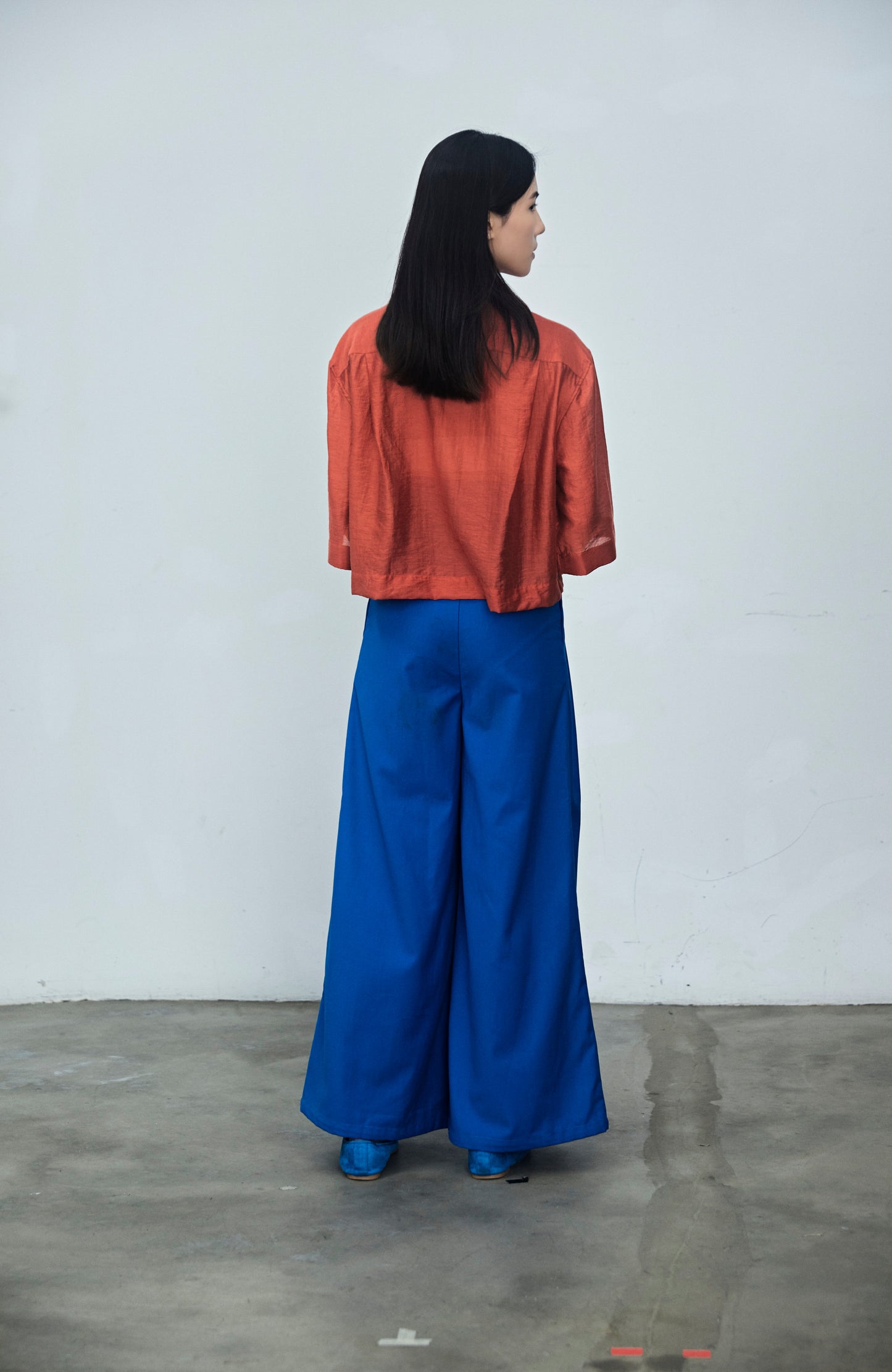 Red Short Sleeve Drop Shoulder Shirt
