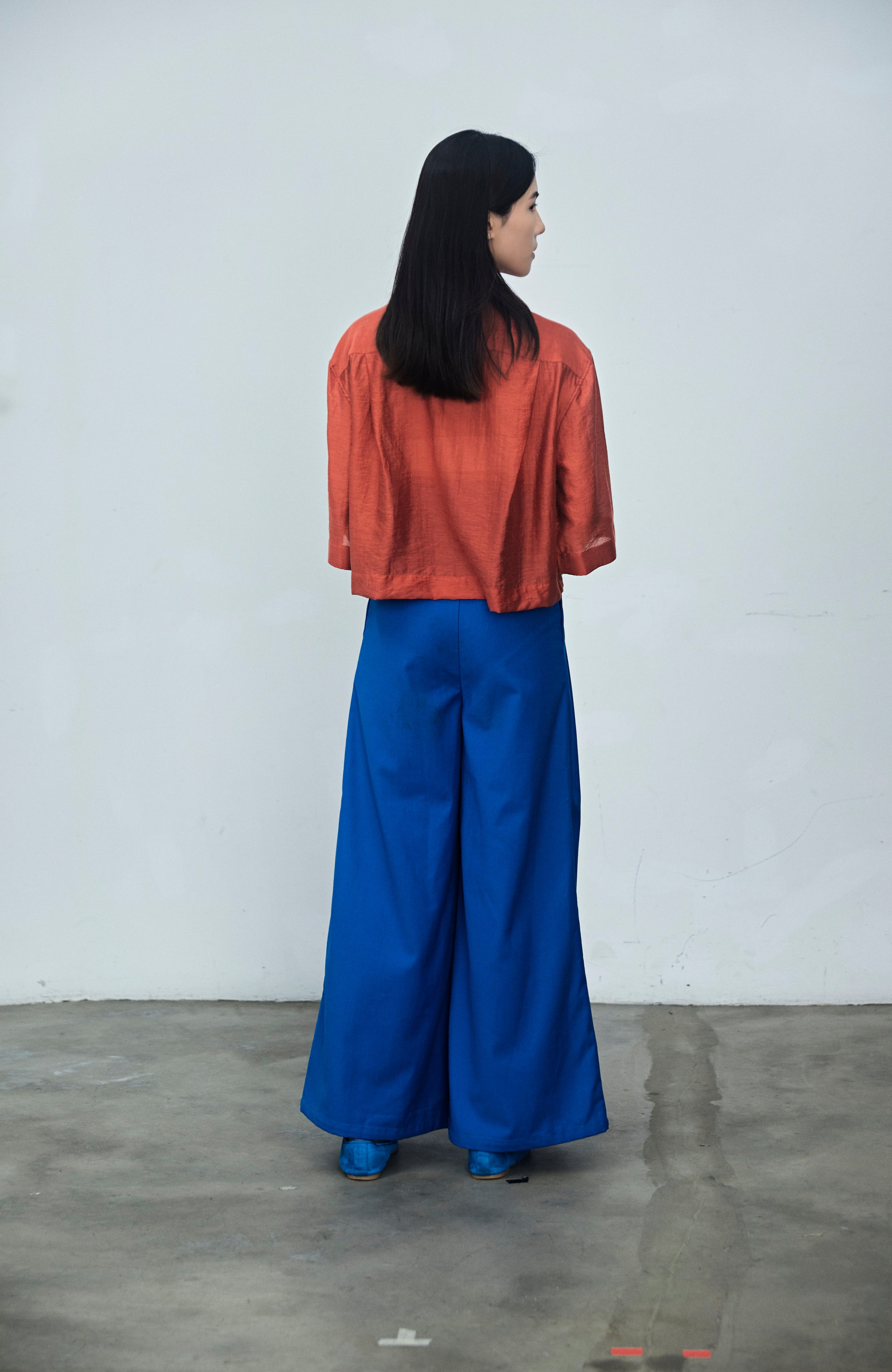 Red Short Sleeve Drop Shoulder Shirt