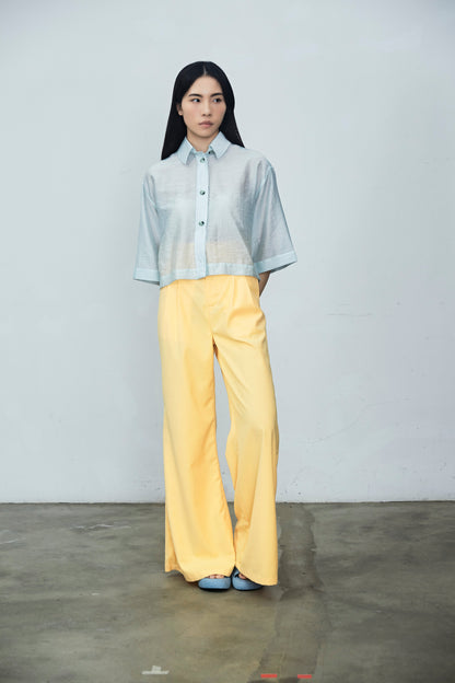 Green Short Sleeve Drop Shoulder Shirt