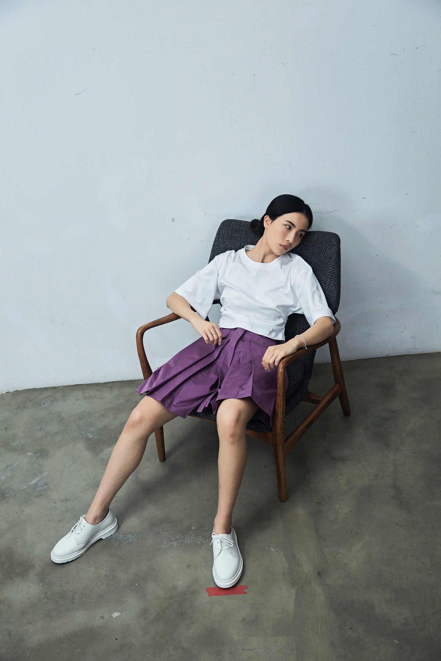 White Wrinkle cotton t-shirt