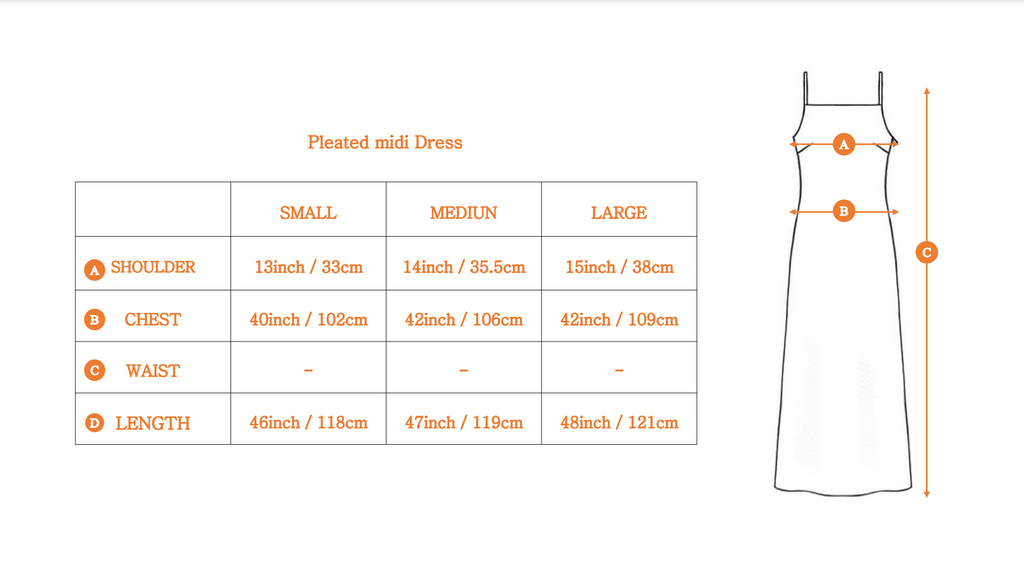 Pleated midi Dress