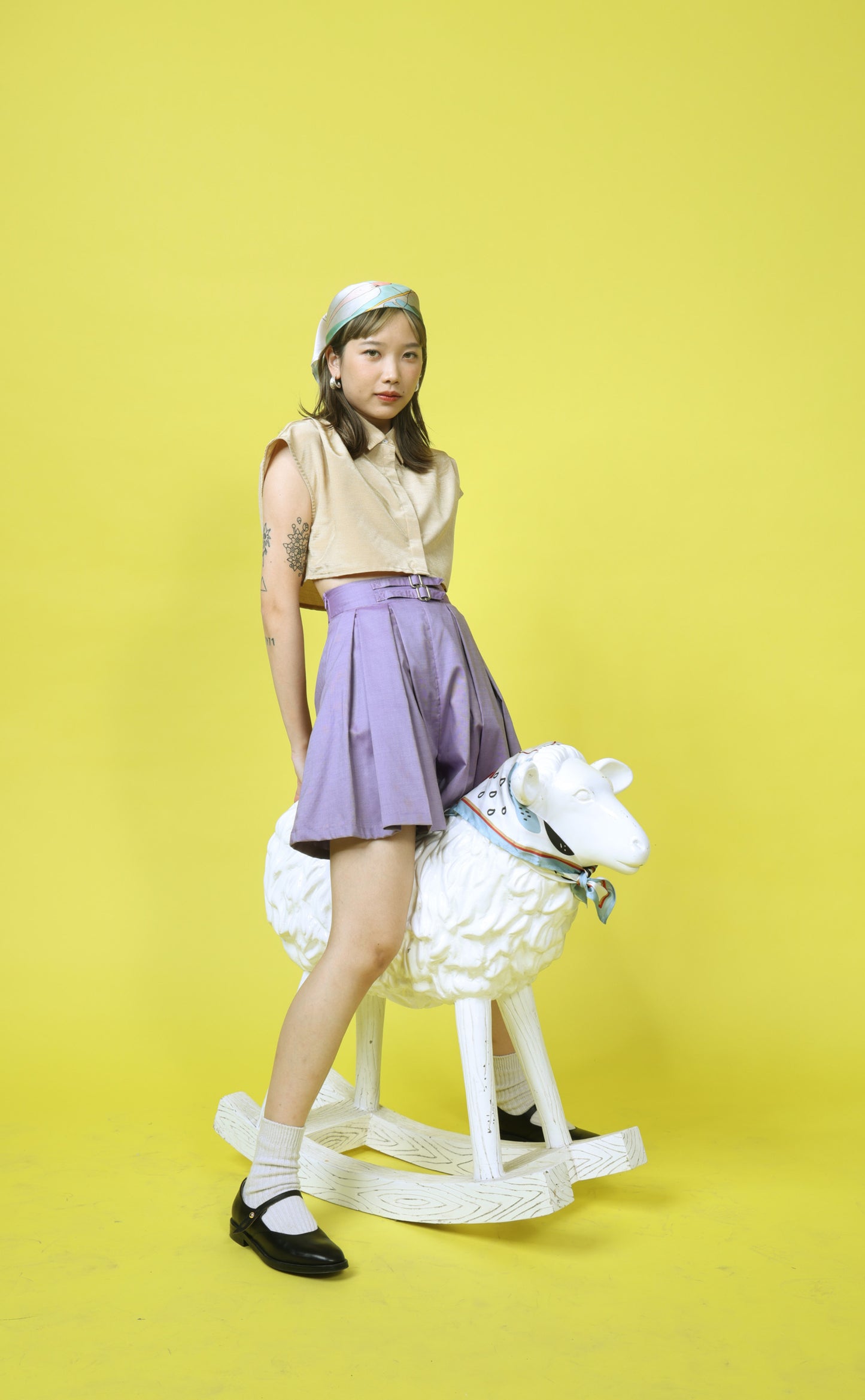 A Line Purple Short