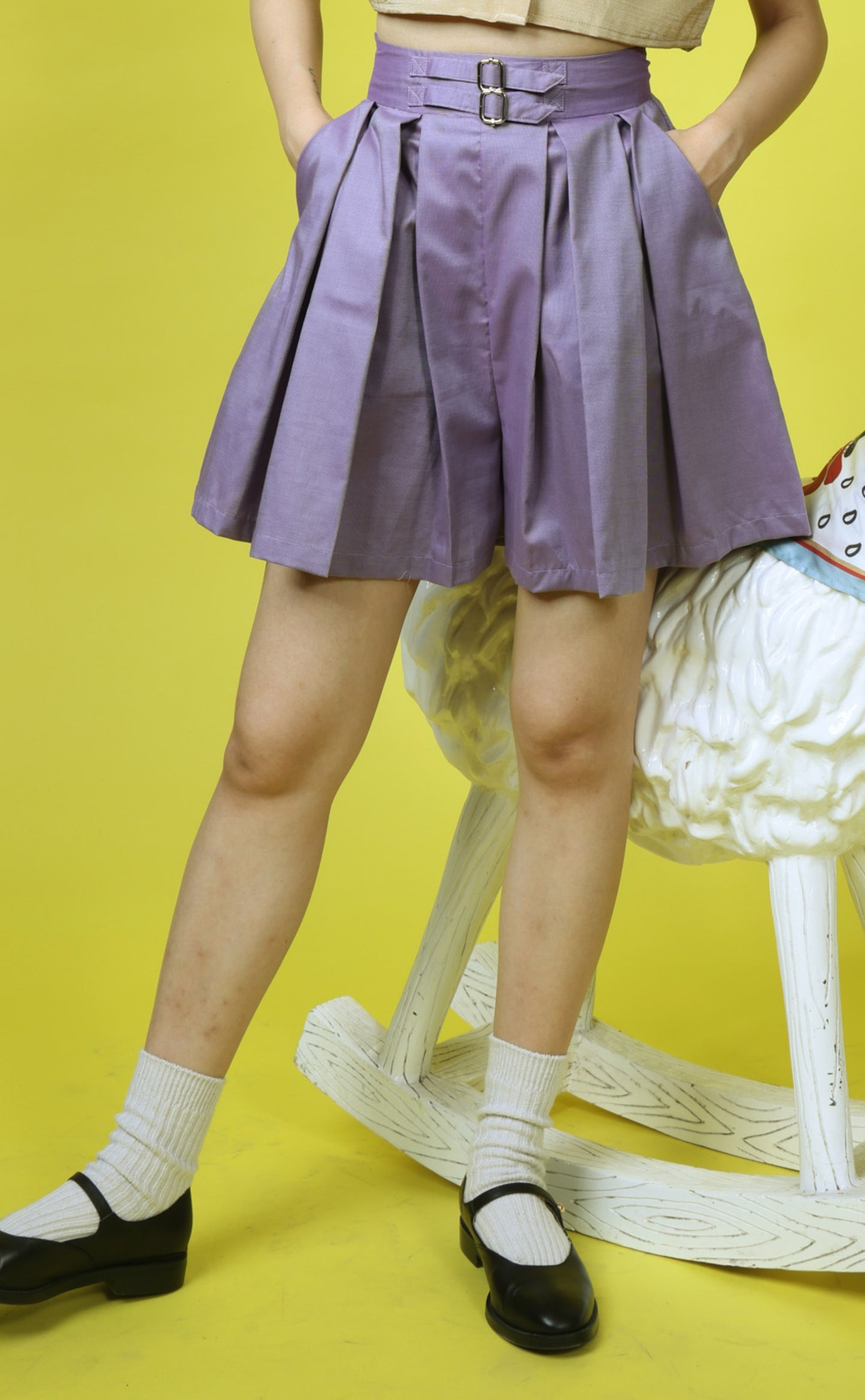 A Line Purple Short