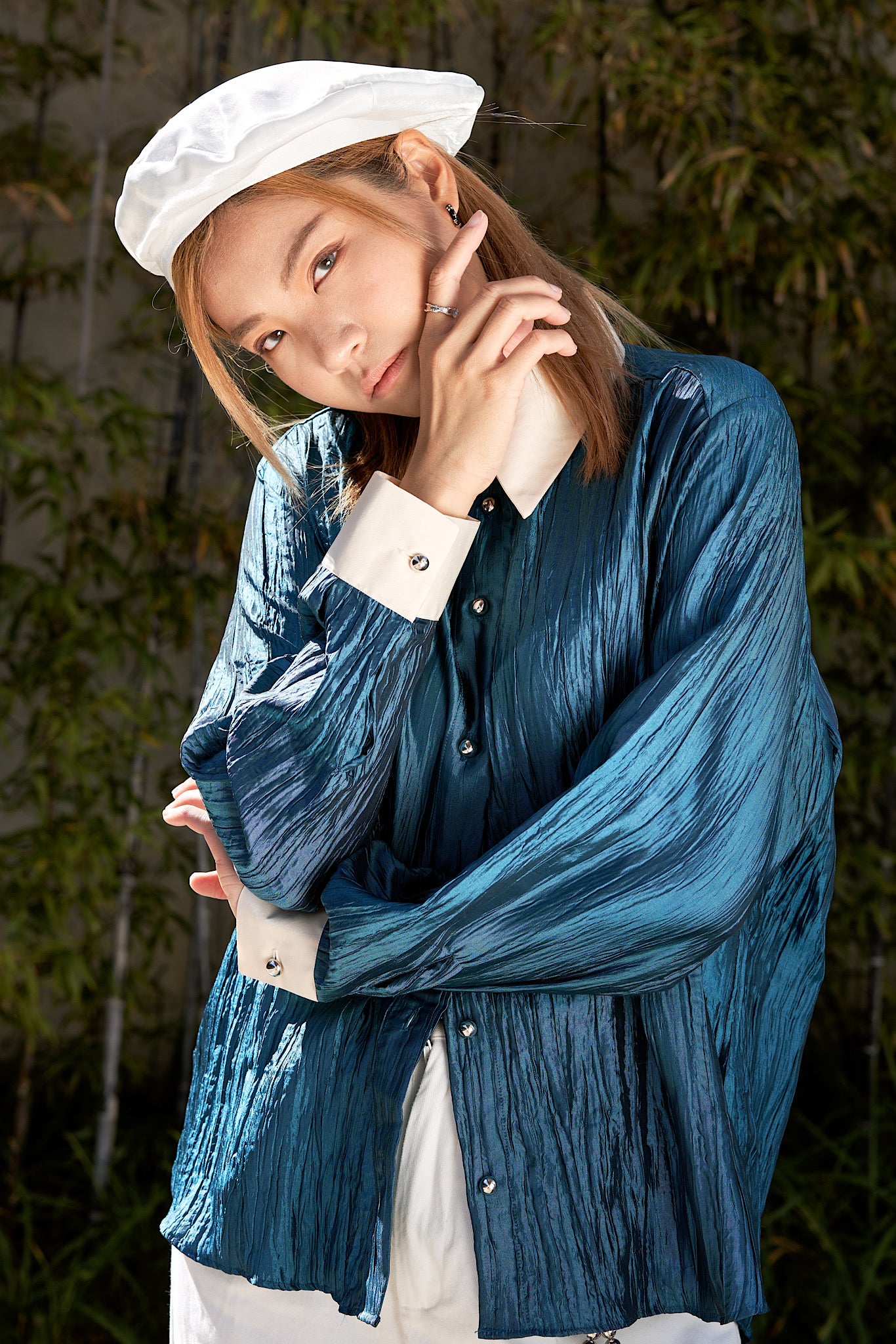 Blue irregular shirt