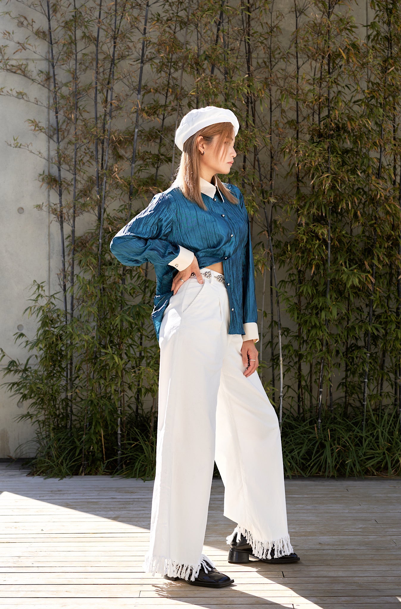 Blue irregular shirt