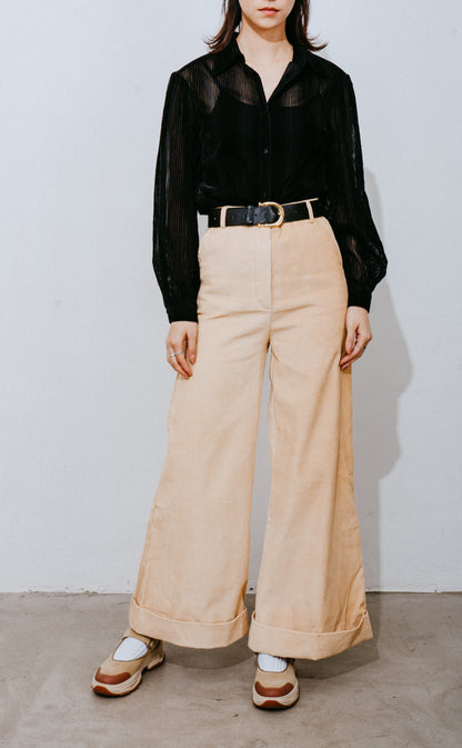 Corduroy Wide-Leg Trousers