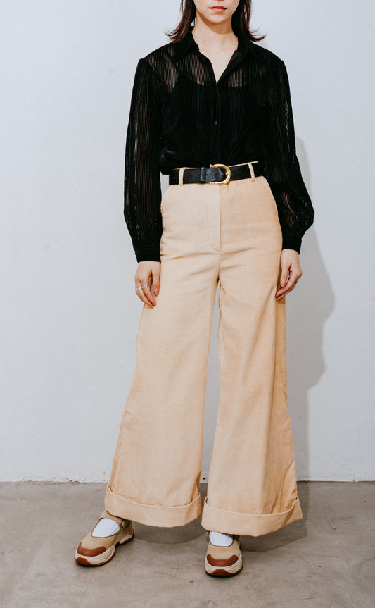 Corduroy Wide-Leg Trousers
