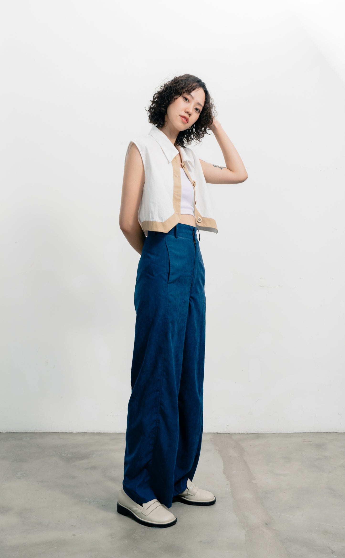 Cotton Two-Tone Vest