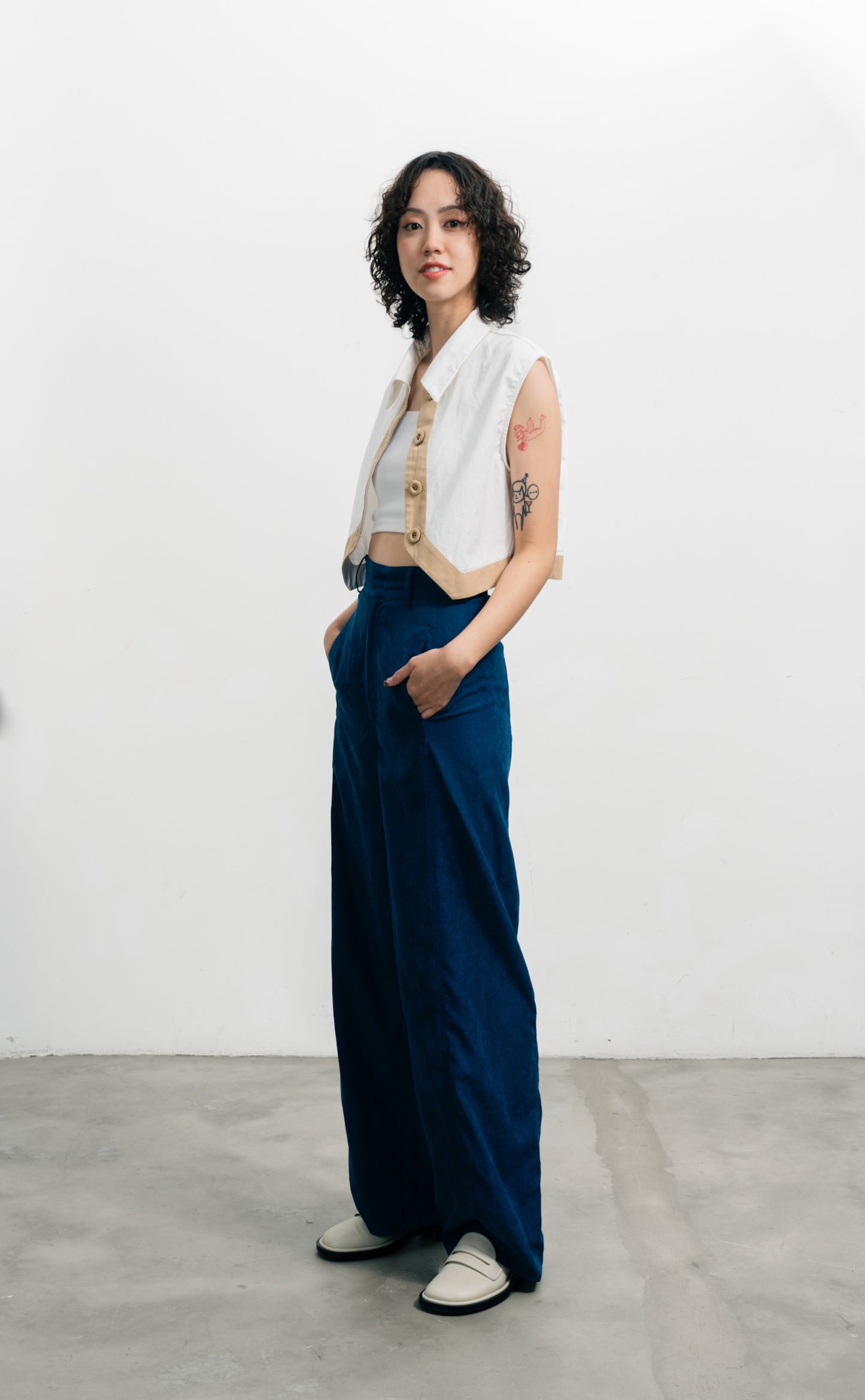 Cotton Two-Tone Vest