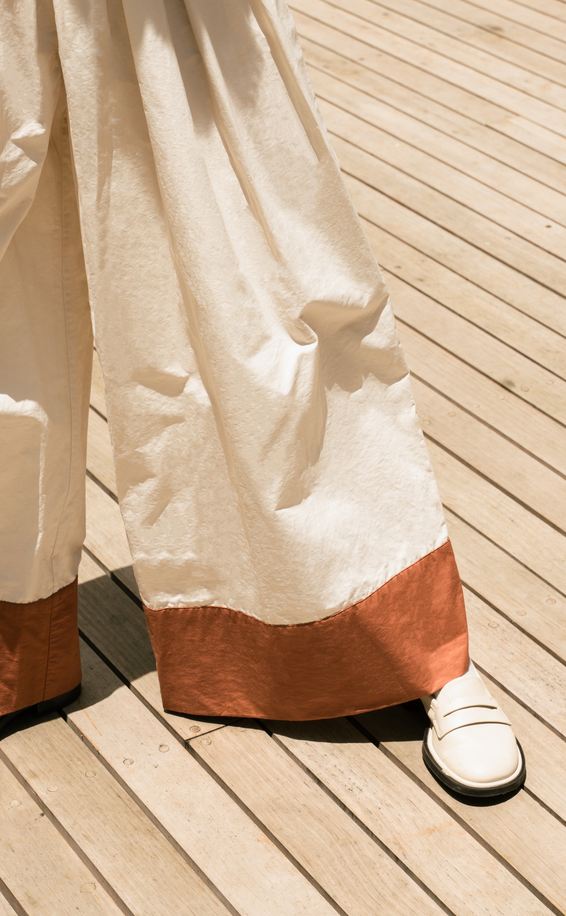 Two-tone tailored trousers